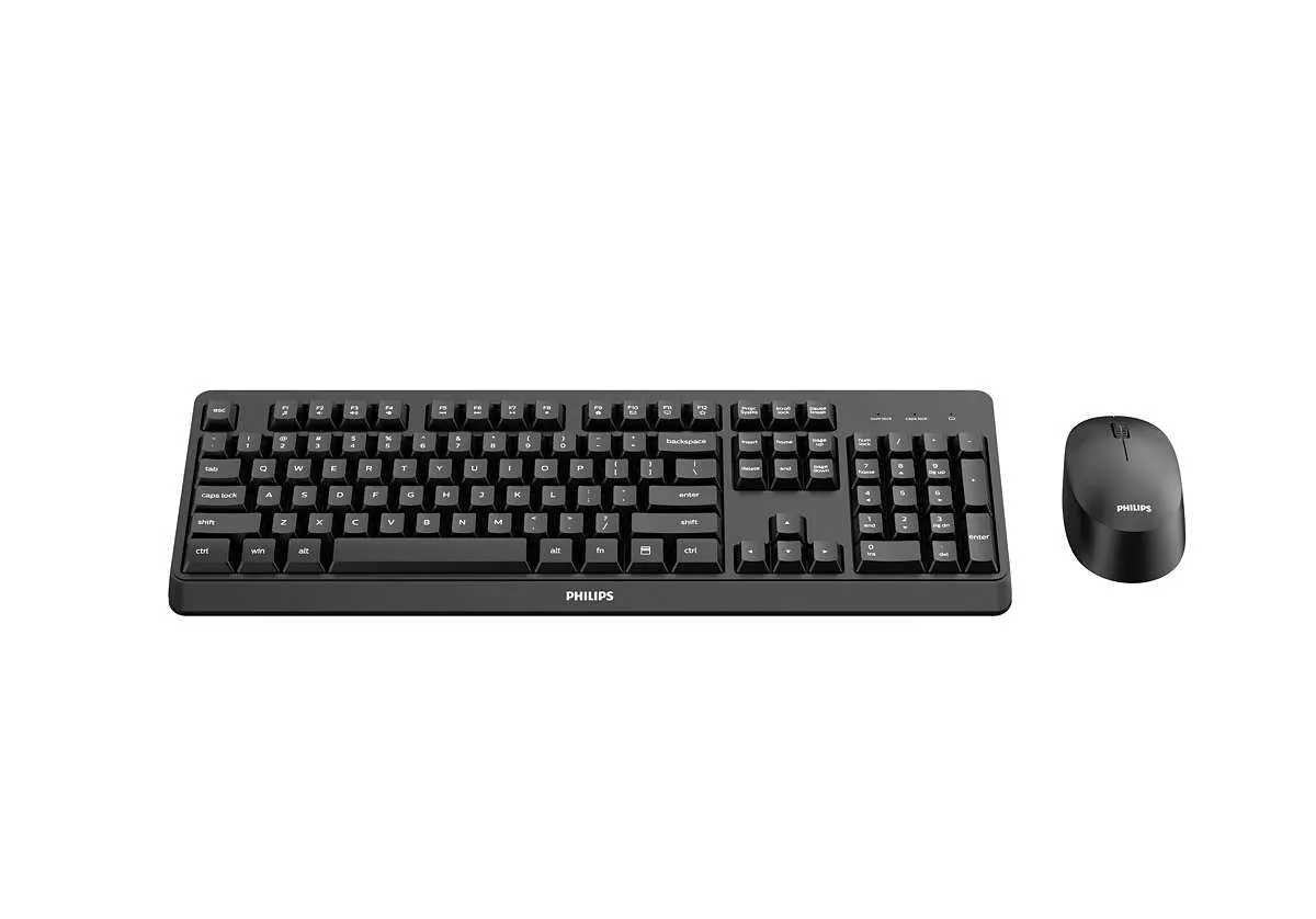 Philips 3000 Series Spt6307bl - Keyboard And Mouse Set - Wireless - 2.4 Ghz - Qwerty - Black