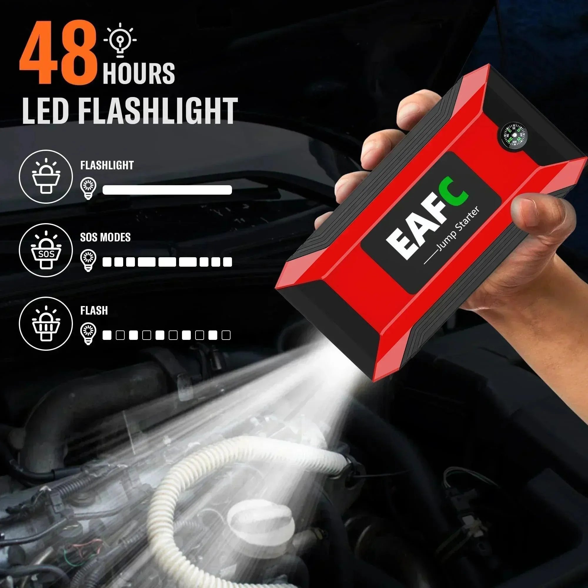 Portable Car Battery Booster and Emergency Lighting System