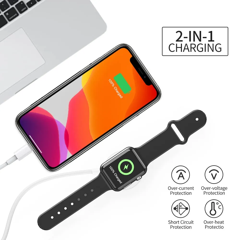 Portable Wireless Charger for Apple Watch Ultra 8 7 6 SE 5 4 Magnetic Charging Dock Station USB Charger Cable iwatch series 2 3