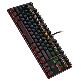 Prochimps Wired Mechanical RGB Gaming Keyboard K400 - High-Life Mechanical Shaft, Multimedia Shortcut Keys, and USB Connection