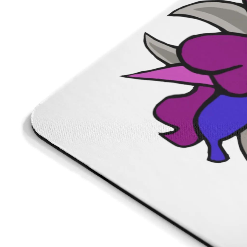 Purple Blue Unicorn Head Mouse Pad (EU)