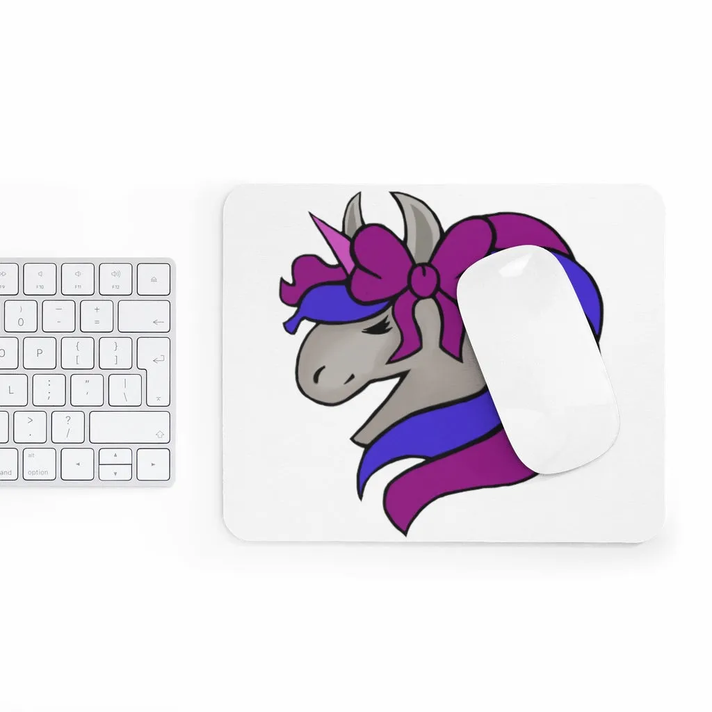 Purple Blue Unicorn Head Mouse Pad (EU)