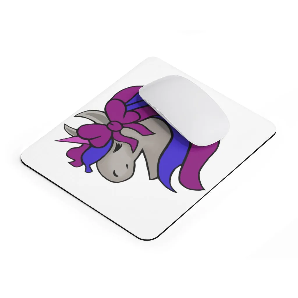 Purple Blue Unicorn Head Mouse Pad (EU)