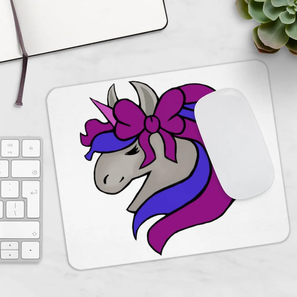 Purple Blue Unicorn Head Mouse Pad (EU)