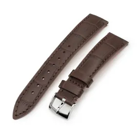 Q.R. 18mm or 19mm Brown CrocoCalf (Italian Croco Grain)