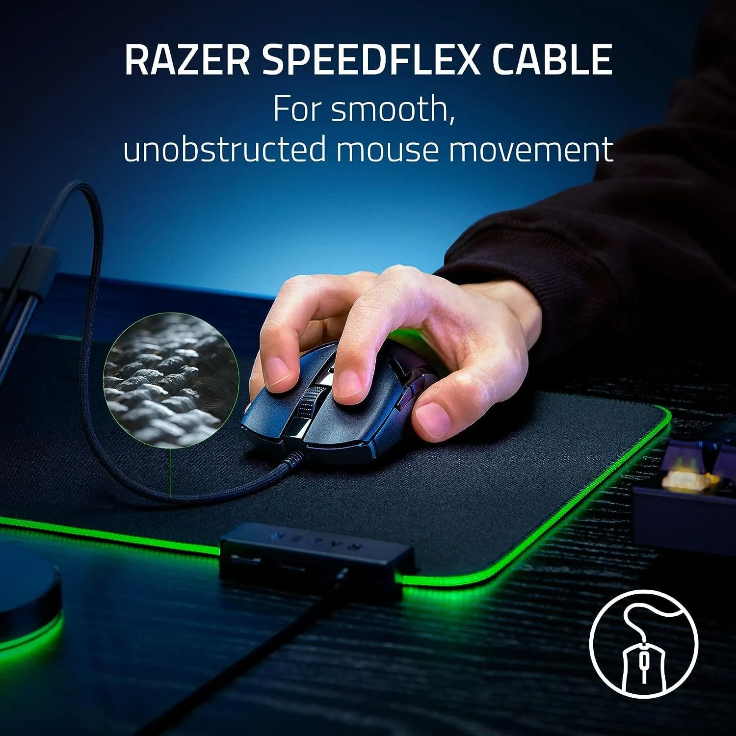 Razer Cobra Lightweight Wired Gaming Mouse, 57g, Chroma RGB Lighting, Optical Mouse Switches Gen-3, Precise Sensor Adjustments - Black