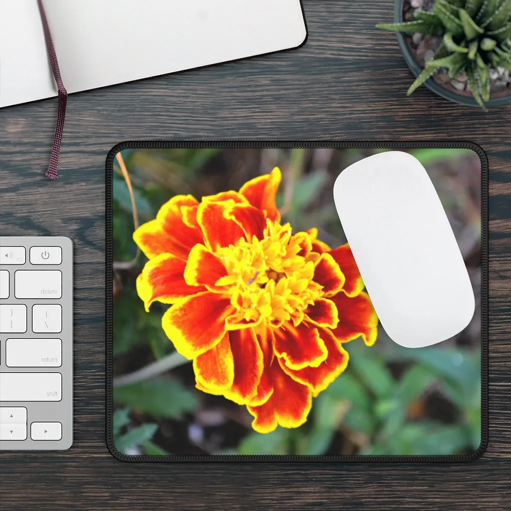 Red and Yellow Flower Gaming Mouse Pad