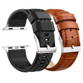 Ritche watch bands bundles for apple watch- Silver Buckle