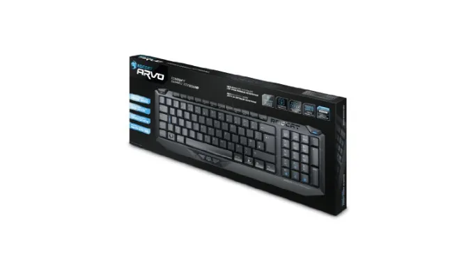 Roccat Arvo Compact Gaming Keyboard (Recertified Non-Retail Box) - Ships Same/Next Day!