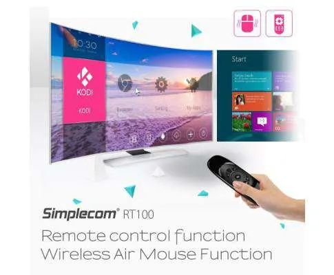 RT100 Rechargeable 2.4G Wireless Remote Air Mouse with Keyboard for PC Android TV Box Media Player