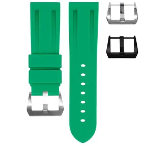 RUBBER STRAP FOR BREITLING CHRONOLINER - SHAMROCK GREEN