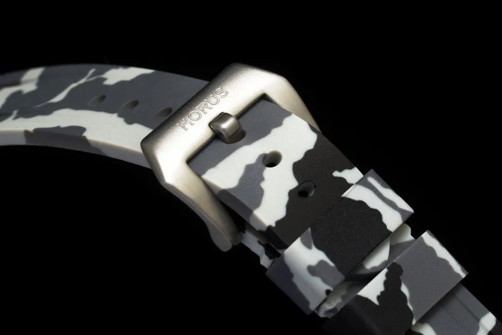 RUBBER STRAP FOR BREITLING CHRONOLINER - SNOW CAMO