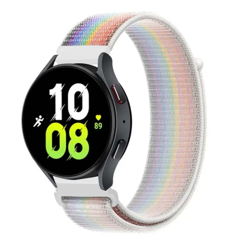 RUSSIA Nylon Loop Band For Samsung Galaxy Watch 6 5 Pro/4/classic/gear s3 frontier/active Sport Bracelet Huawei watch gt2 3 22mm 20mm Strap