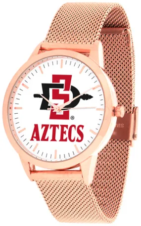 San Diego State Statement Mesh Band Unisex Watch - Rose