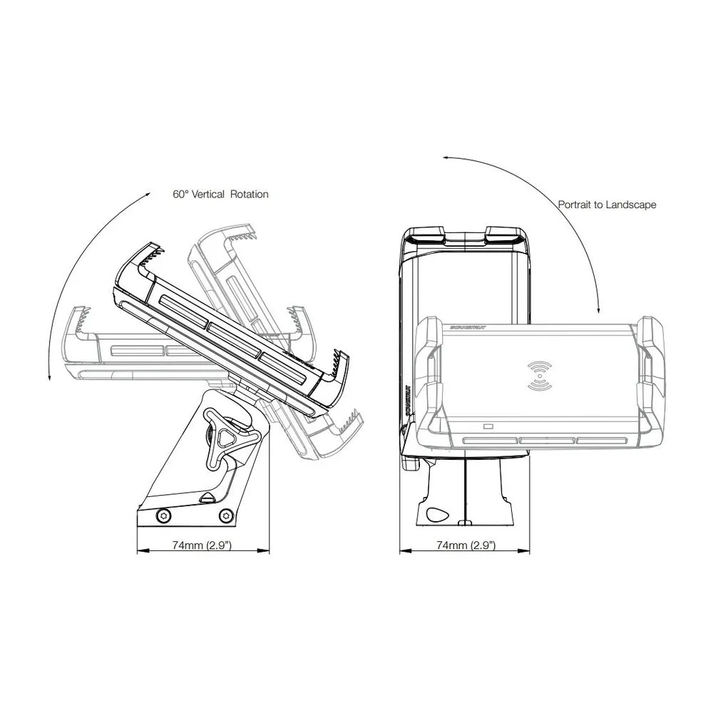 Scanstrut Rokk Wireless Edge Waterproof Phone Charger