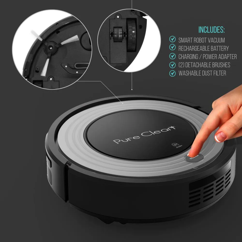 Smart Robot Vacuum - Automatic Floor Cleaner With Mop Sweep Dust & Vacuum Ability