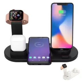 SMAXPro™ QI 4-in-1 FAST Wireless Charging Station: iWatch/Samsung/iPhone/Airpods Dock Stand