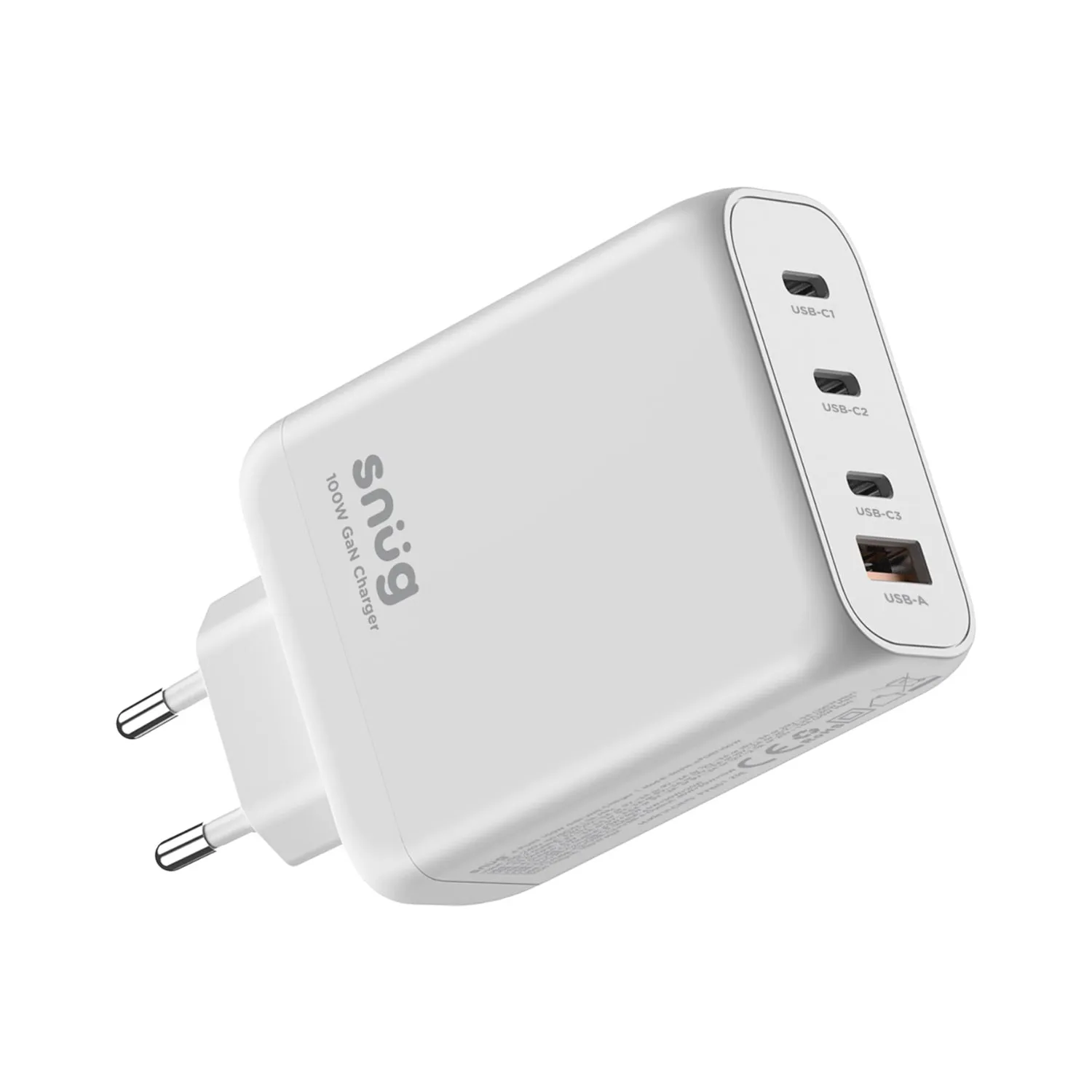 Snug 4 Port PD GaN Wall Charger - 100W