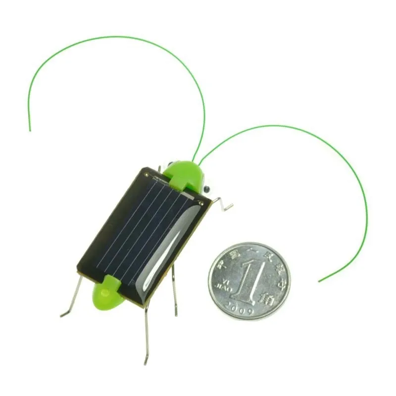 Solar Grasshopper Insect Bug Moving Toy, Lovely funny Mini Solar toy  Insect Teaching Fun Gadget Toy Gift