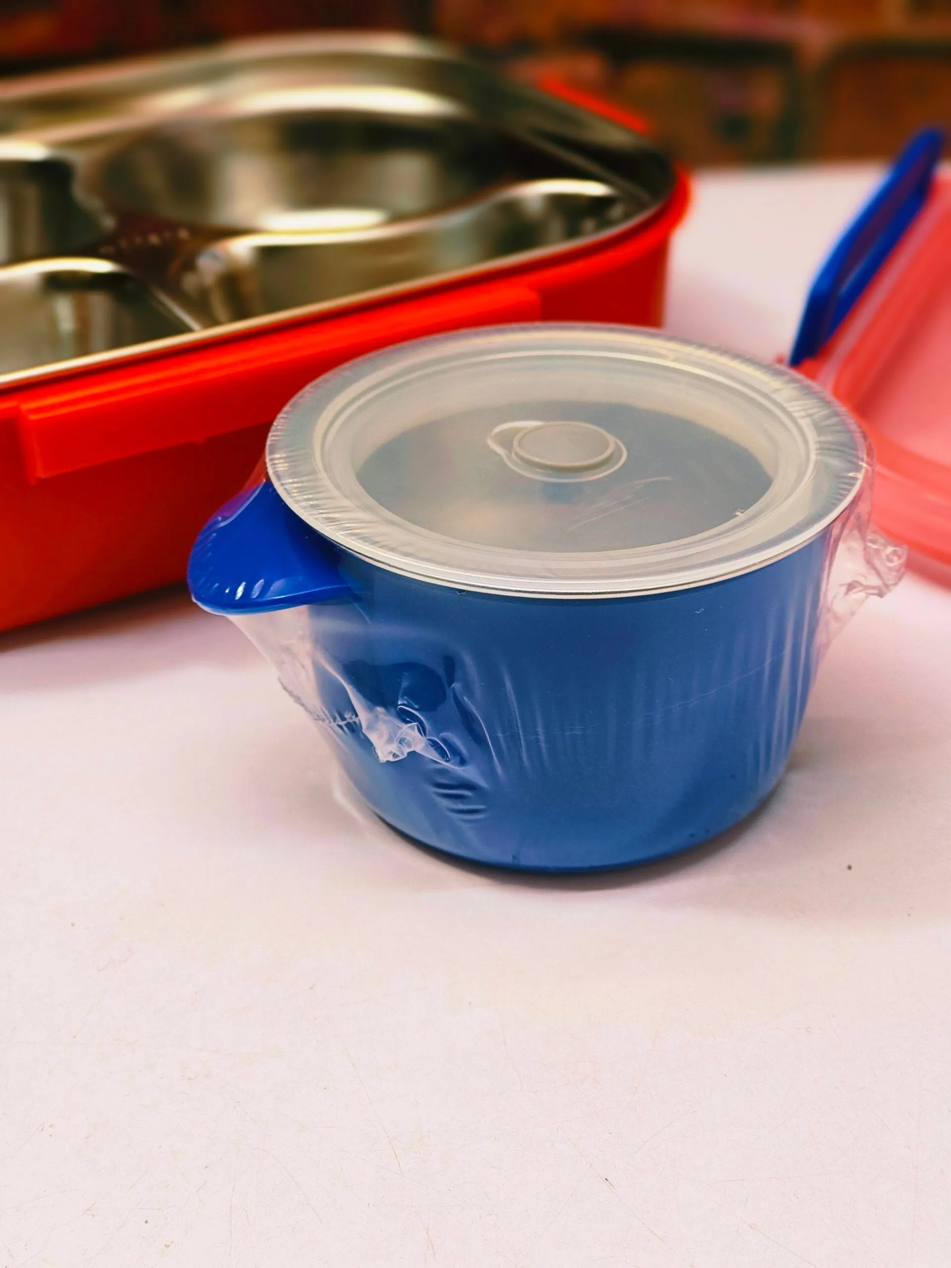 Spiderman 4 Sections Bento Lunchbox with Steel Container