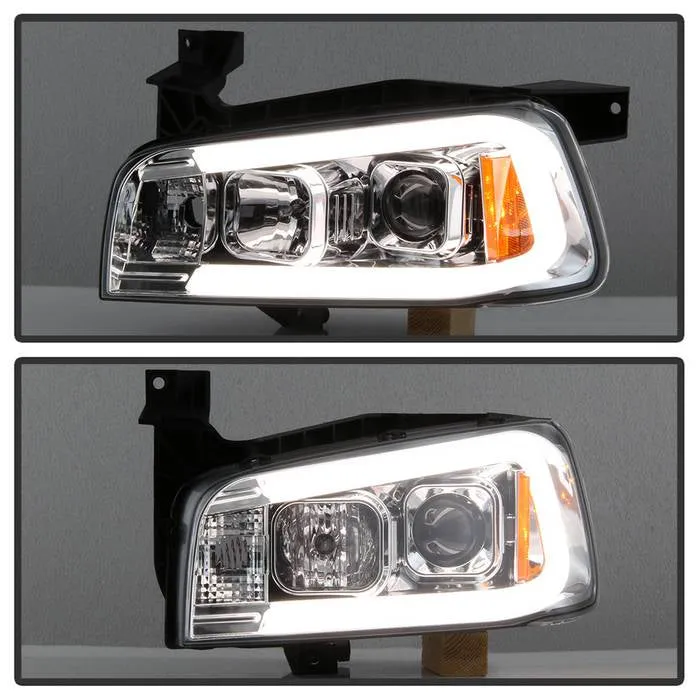 Spyder Projector Headlights Dodge Charger (2006-2010) Halogen Model - with CCFL Halo / LED Halo / Light Bar LED