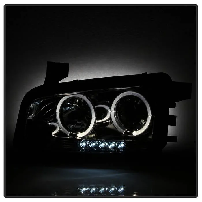 Spyder Projector Headlights Dodge Charger (2006-2010) Halogen Model - with CCFL Halo / LED Halo / Light Bar LED