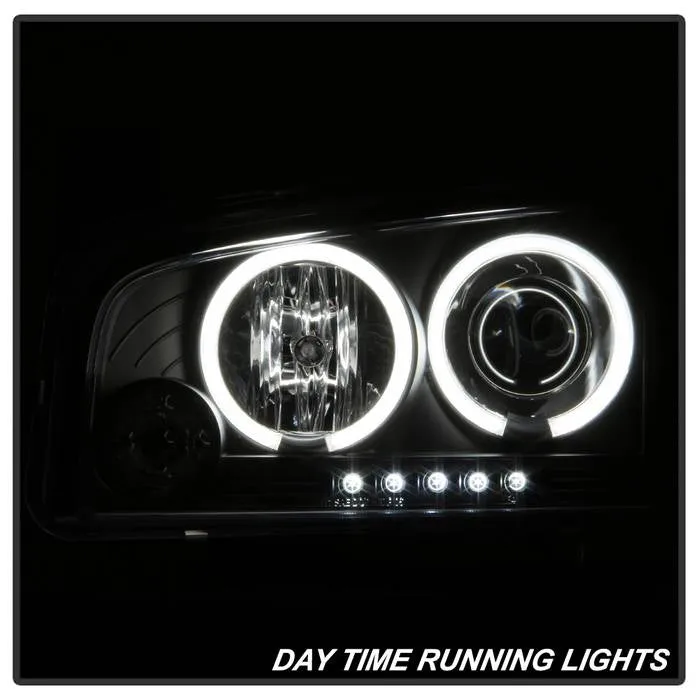 Spyder Projector Headlights Dodge Charger (2006-2010) Halogen Model - with CCFL Halo / LED Halo / Light Bar LED