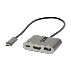 Startech.Com Usb C Multiport Adapter, Usb-C To Hdmi 4K Video, 100W Power Delivery Passthrough Charging, 2-Port Usb 3.0 H