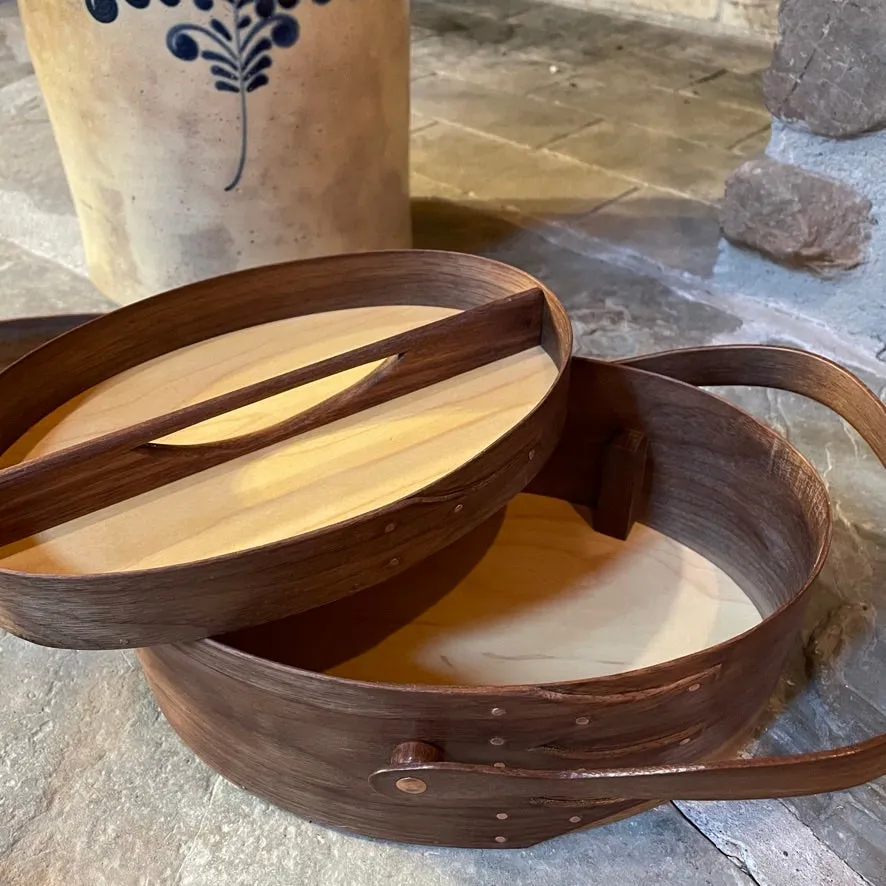 Suffolk Shaker Shop Shaker Oval #5 Sewing Box in Walnut