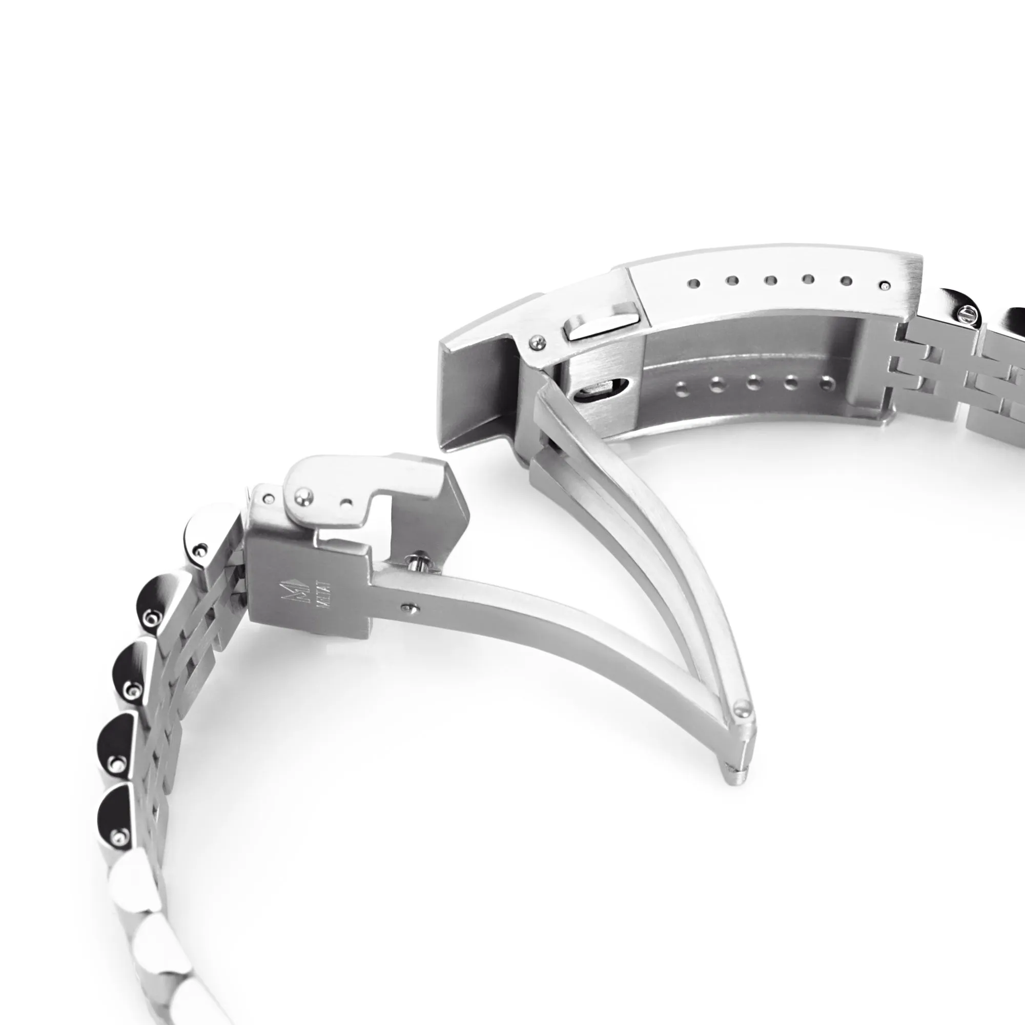 Super-JUB II for Seiko Prospex Speedtimer V-Clasp, Brushed with Polished Center