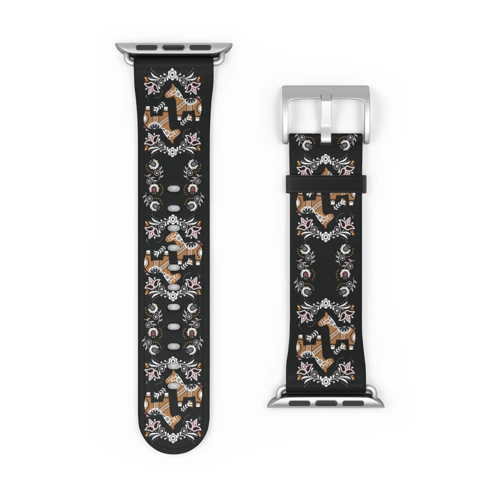 Swedish Dala Horse Watch Band