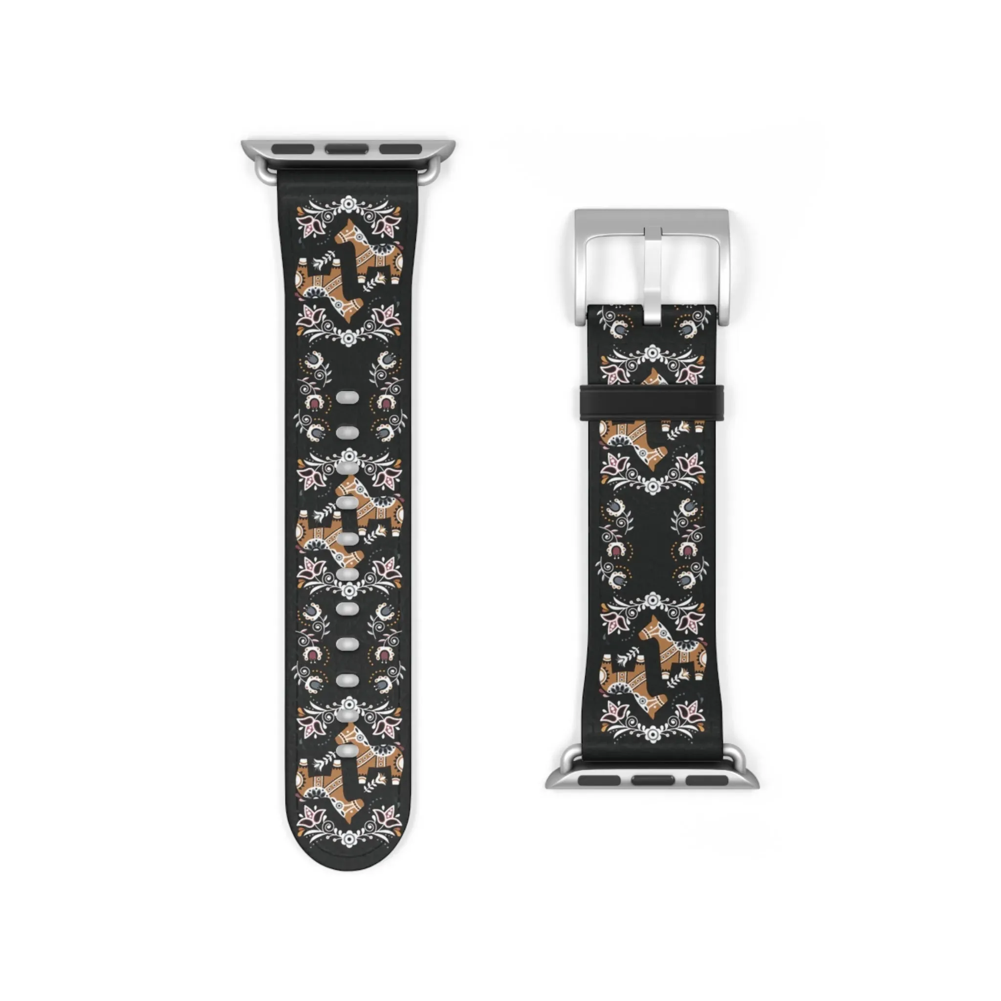 Swedish Dala Horse Watch Band