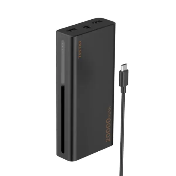 Tecno Power Bank 2000Mah 2 Way High Capacity Black