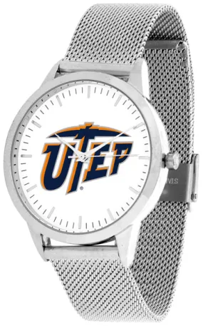 Texas El Paso Statement Mesh Band Unisex Watch - Silver