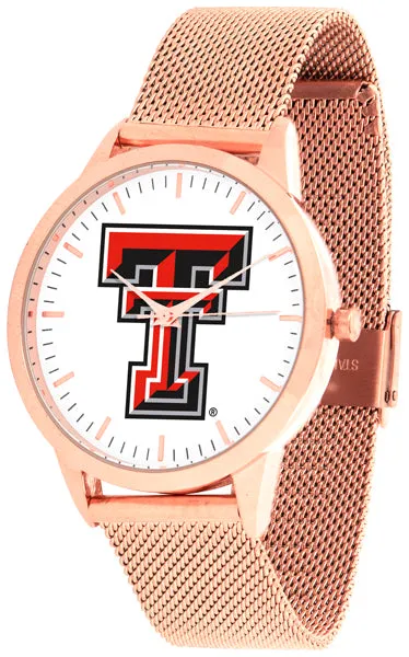 Texas Tech Statement Mesh Band Unisex Watch - Rose