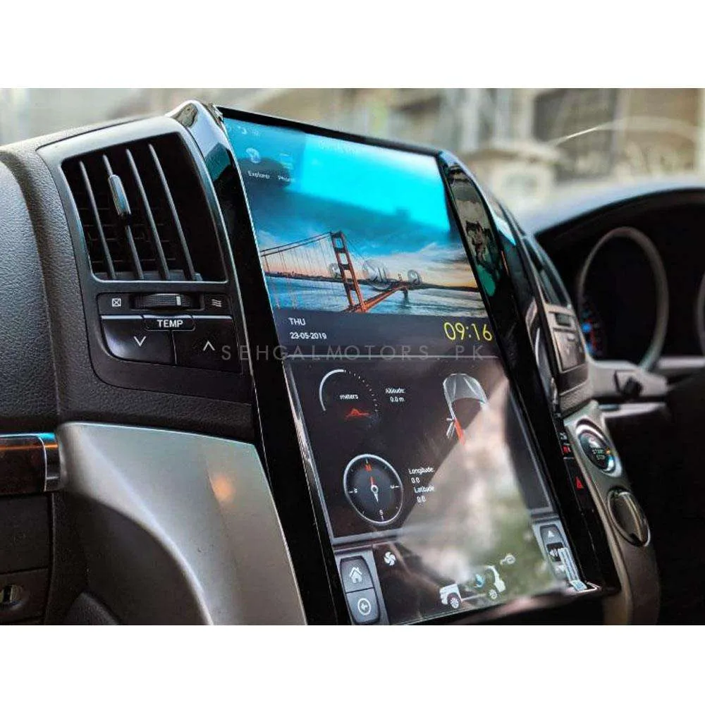 Toyota Land Cruiser ZX Tesla LCD Black 16 Inches High Version- Model 2008-2016 - IPS Display Multimedia System Android