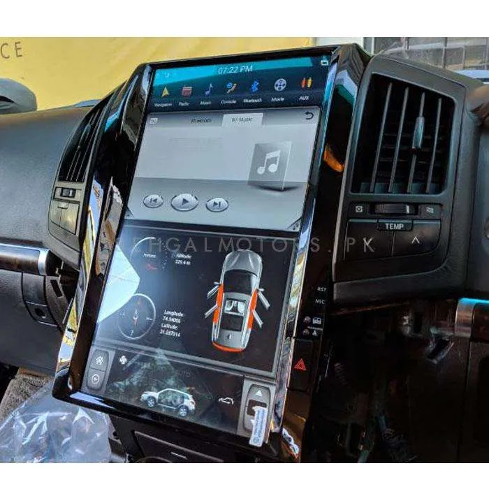 Toyota Land Cruiser ZX Tesla LCD Black 16 Inches High Version- Model 2008-2016 - IPS Display Multimedia System Android