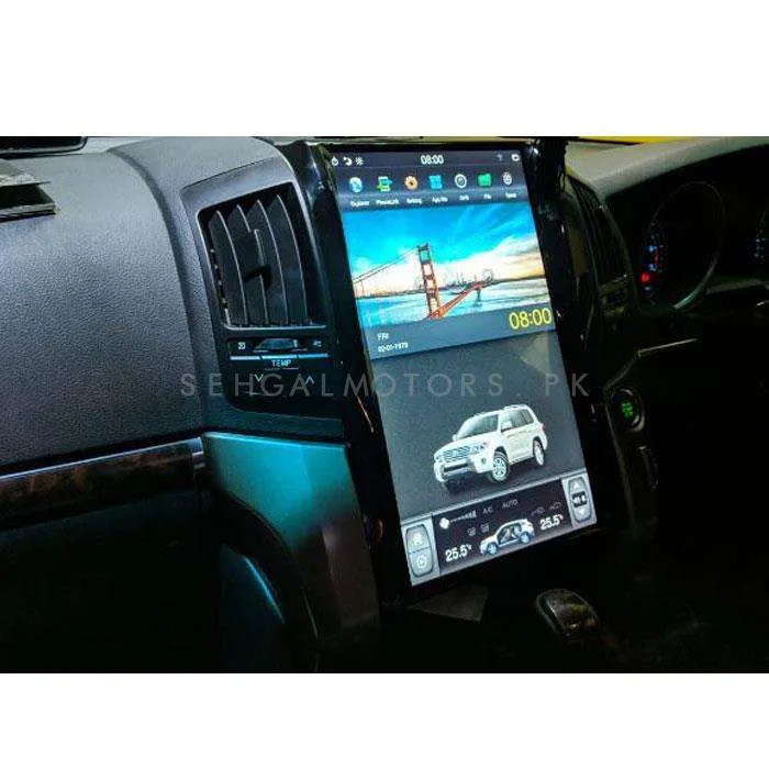 Toyota Land Cruiser ZX Tesla LCD Black 16 Inches High Version- Model 2008-2016 - IPS Display Multimedia System Android