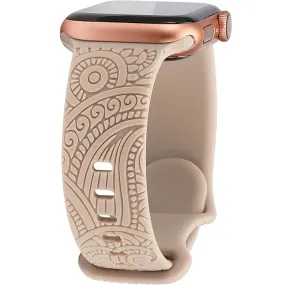 Tribal Elegance Silicon Band for Apple Watch - Dark Pink