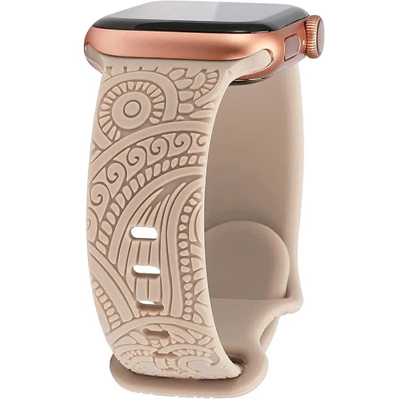 Tribal Elegance Silicon Band for Apple Watch - Dark Pink