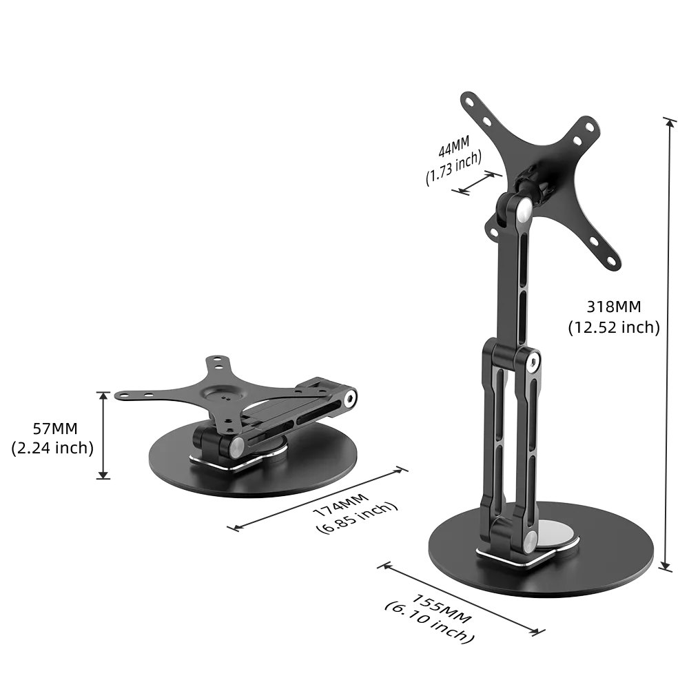 UStand - VESA Mount for Monitor Adjustable Stand Multi-Angle Holder Support 12"-22"