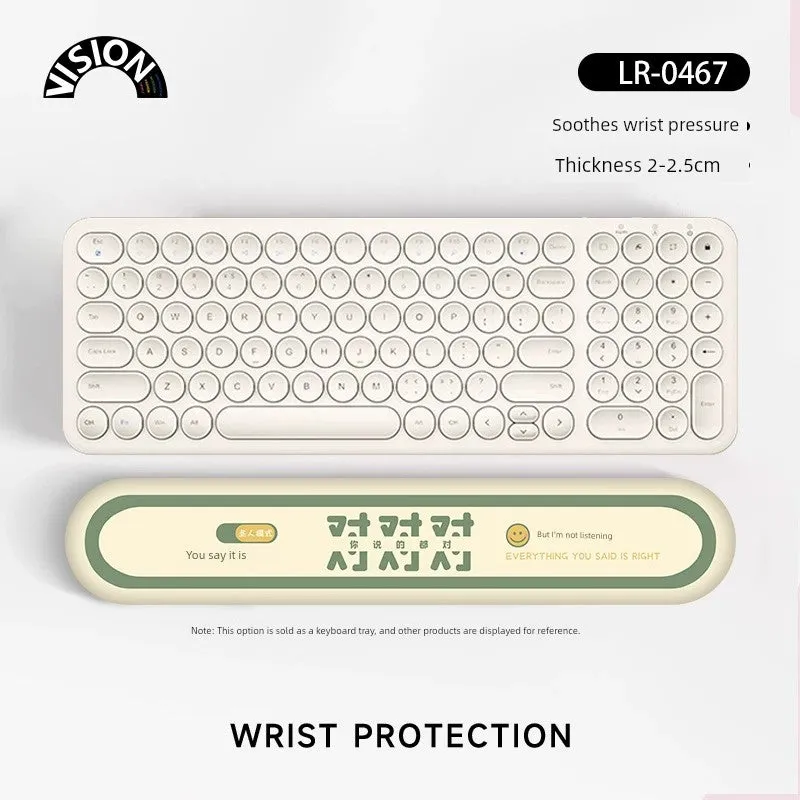 Vision Fun Text Wrister Protective Mouse Pad Female Male Wrist Pad Office Laptop Keyboard Support