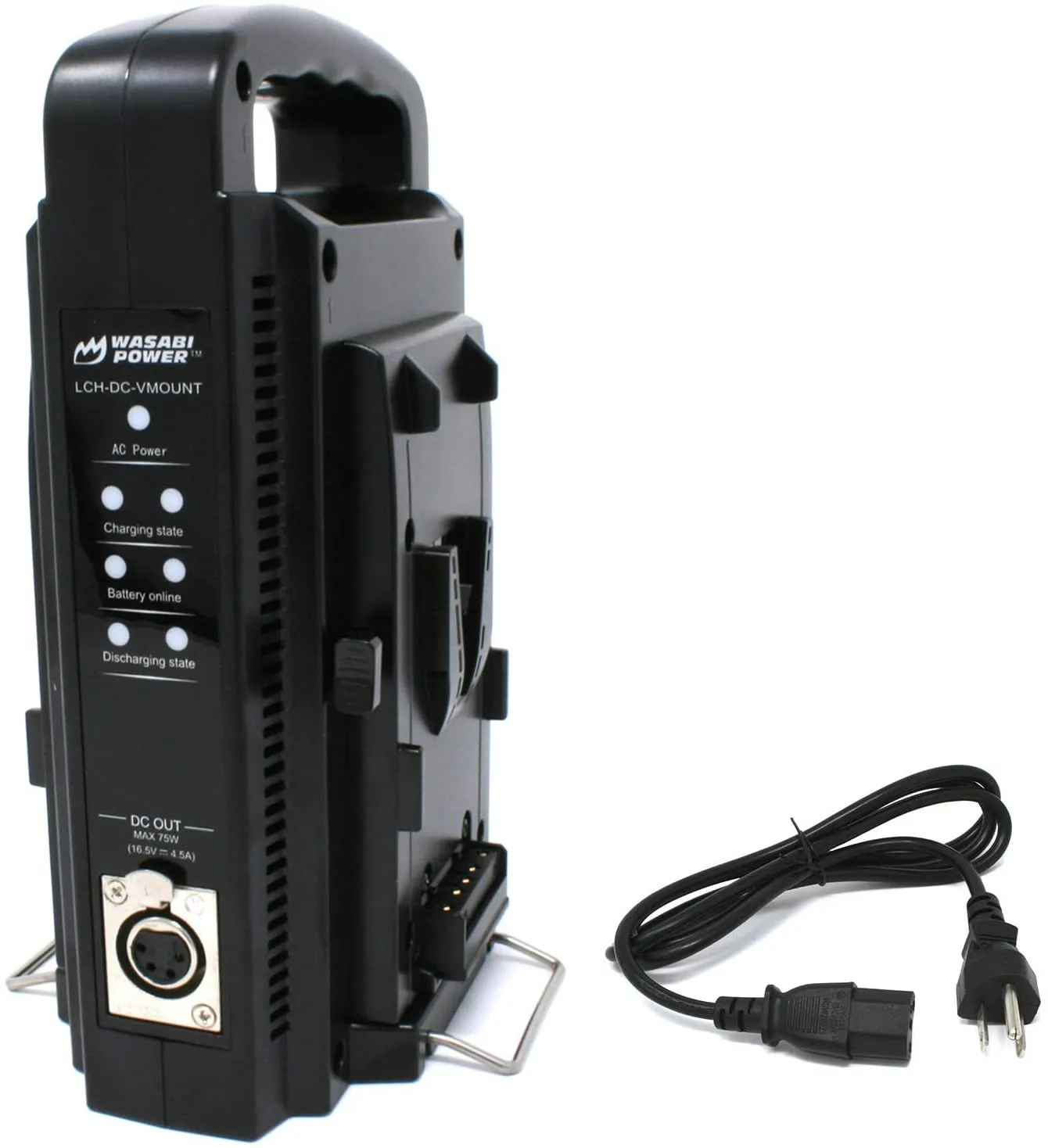 Wasabi Power V-Mount Dual Charger with DC 16.8V Power Supply Output Compatible with Any V-Mount Brick