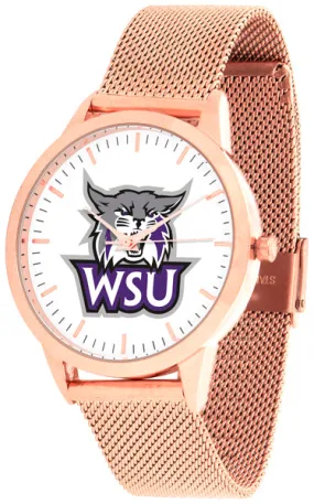 Weber State Statement Mesh Band Unisex Watch - Rose