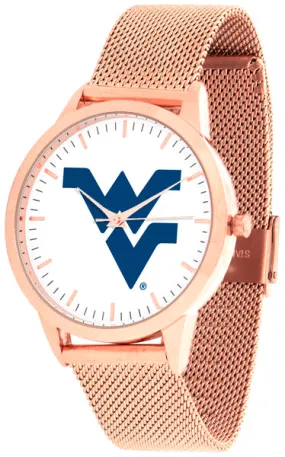 West Virginia Statement Mesh Band Unisex Watch - Rose