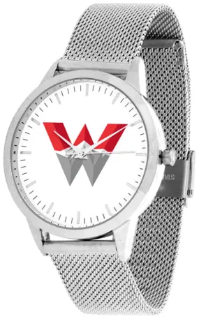 Western Colorado University Statement Mesh Band Unisex Watch - Silver