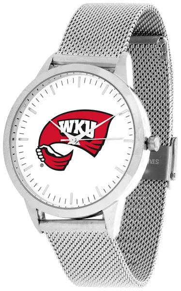 Western Kentucky Statement Mesh Band Unisex Watch - Silver