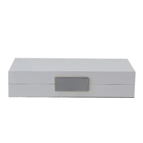 White & Silver Lacquer Box