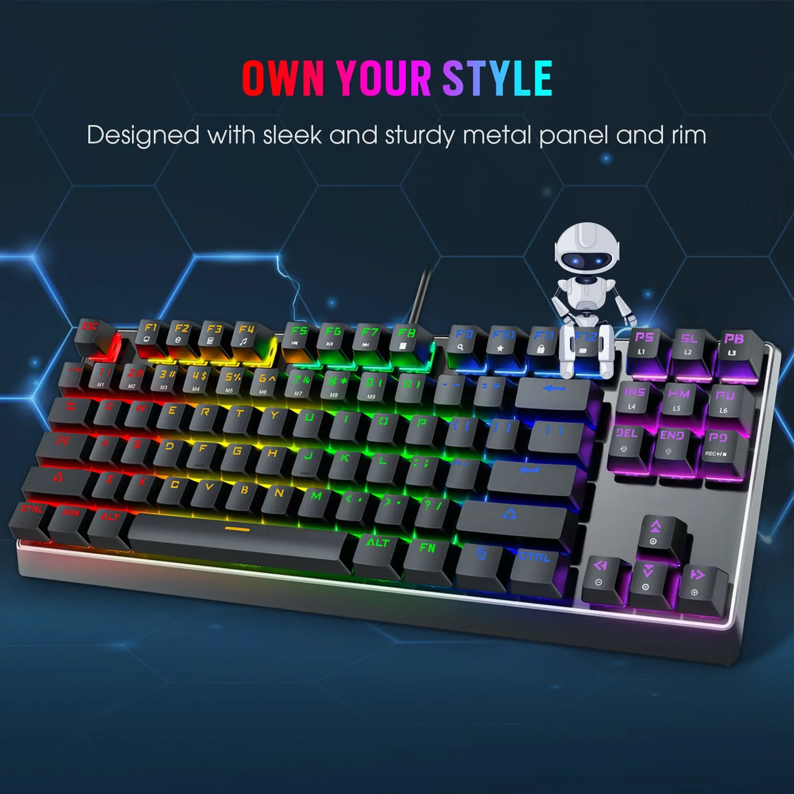 Wired Gaming Keyboard with 87 Key