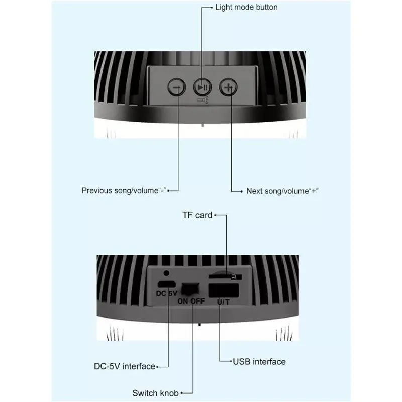 Wireless Camping Speaker With LED Light AE-3